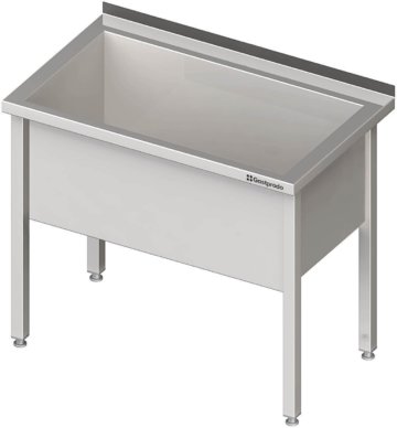 28037 1112x1200 1 360x388 - Topfspüle mit einem Becken, 600x700x850 mm, 400 mm Beckenhöhe, mit Aufkantung, verschweißt