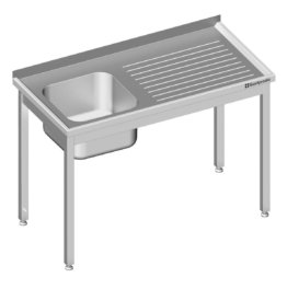28121 1189x1199 17 262x264 - Spültisch ohne Grundboden 1300x600x850 mm, mit einem Becken links, mit Aufkantung, verschweißt