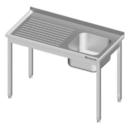 28122 1189x1199 1 262x264 - Spültisch ohne Grundboden, 1500x700x850 mm, mit einem Becken rechts, mit Aufkantung, verschweißt