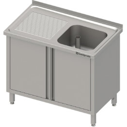 28265 1200x1200 4 262x262 - Spülschrank mit Flügeltüren 1200x600x850 mm, mit einem Becken rechts, mit Aufkantung, verschweißt