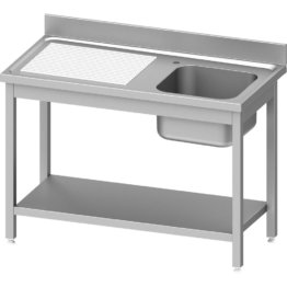 28739 1000x1000 262x262 - Edelstahl Spültisch ECO mit Grundboden 140 x 60 x 85 cm mit einem Becken rechts mit Aufkantung Selbstmontage (AISI201)