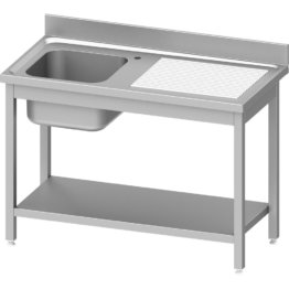 28743 1000x1000 262x262 - Edelstahl Spültisch ECO mit Grundboden 140 x 60 x 85 cm mit einem Becken links mit Aufkantung Selbstmontage (AISI201)