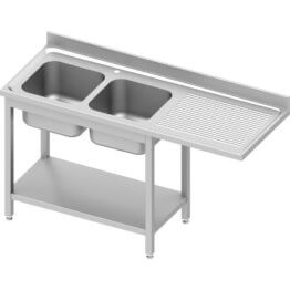 28792 1000x1000 262x262 - Edelstahl Spültisch ECO mit Grundboden und Überstand 180 x 70 x 90 cm mit zwei Becken links mit Aufkantung Selbstmontage (AISI201)