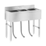 Royal Catering 3-Becken-Spültisch 100x50