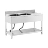 Royal Catering Doppelspültisch 140x60