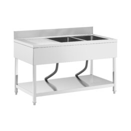 Royal Catering Doppelspültisch 140x70