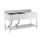 Royal Catering Doppelspültisch 160x60