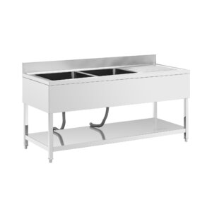Royal Catering Doppelspültisch 180x70
